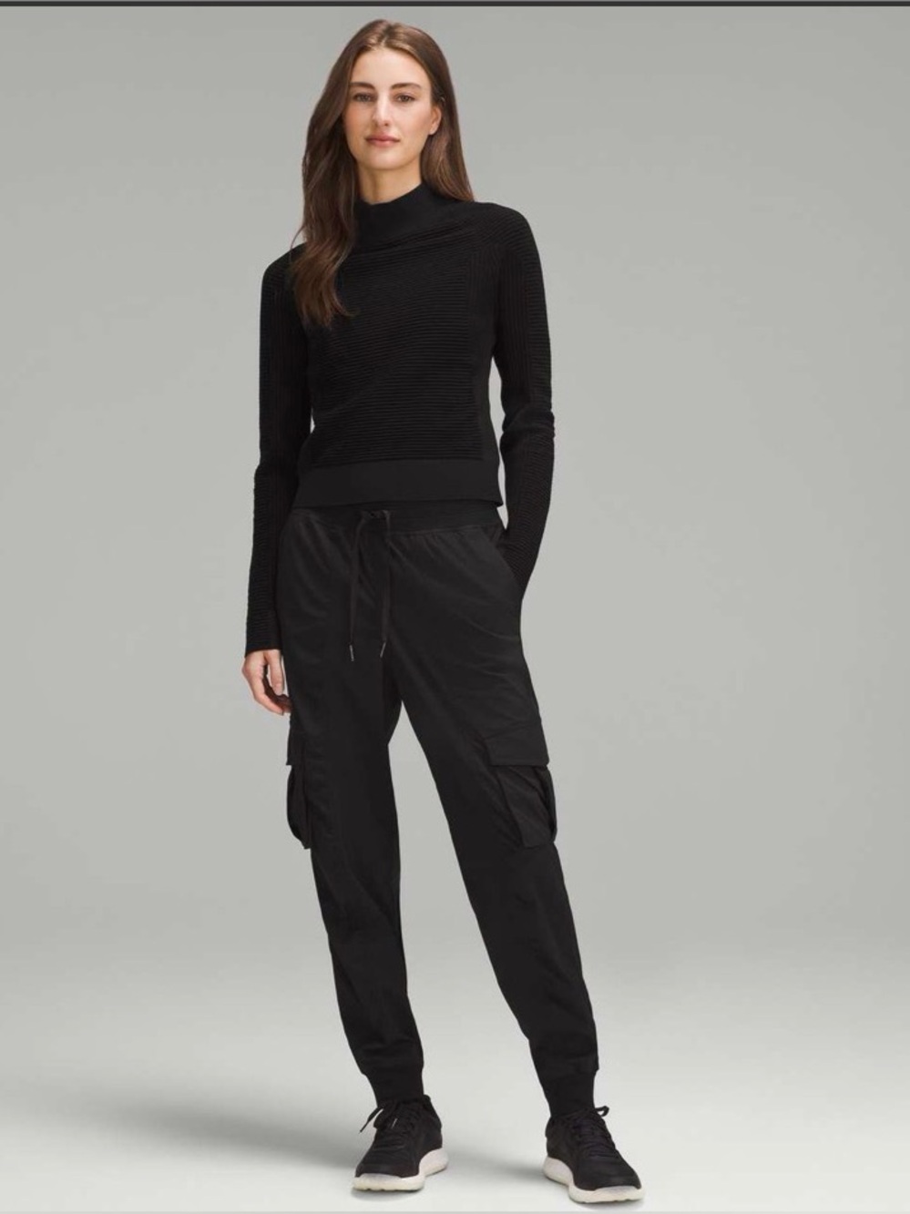 Lululemon Dance Studio Relaxed-Fit Mid-Rise Cargo Jogger Black Size XXXS